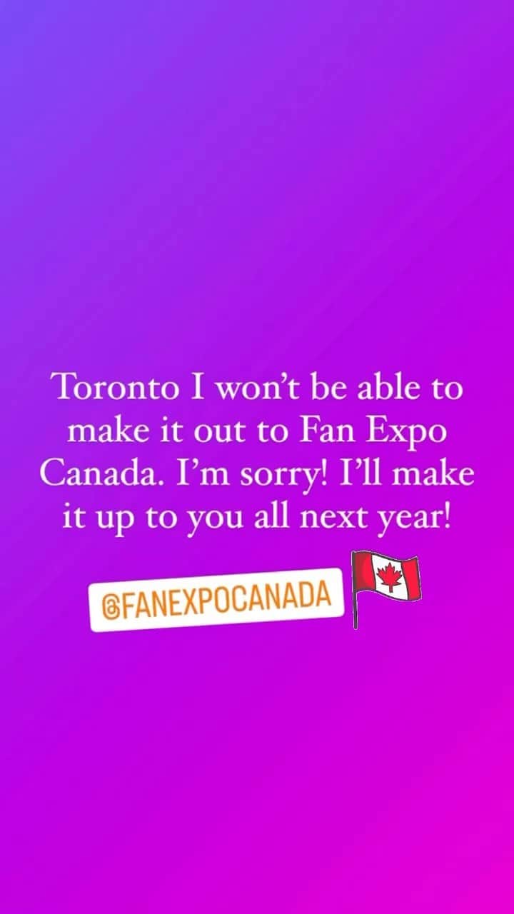 ダニー・トレホのインスタグラム：「Toronto I won’t be able to make it out to @fanexpocanada. I’m sorry! I’ll make it up to you all next year!」