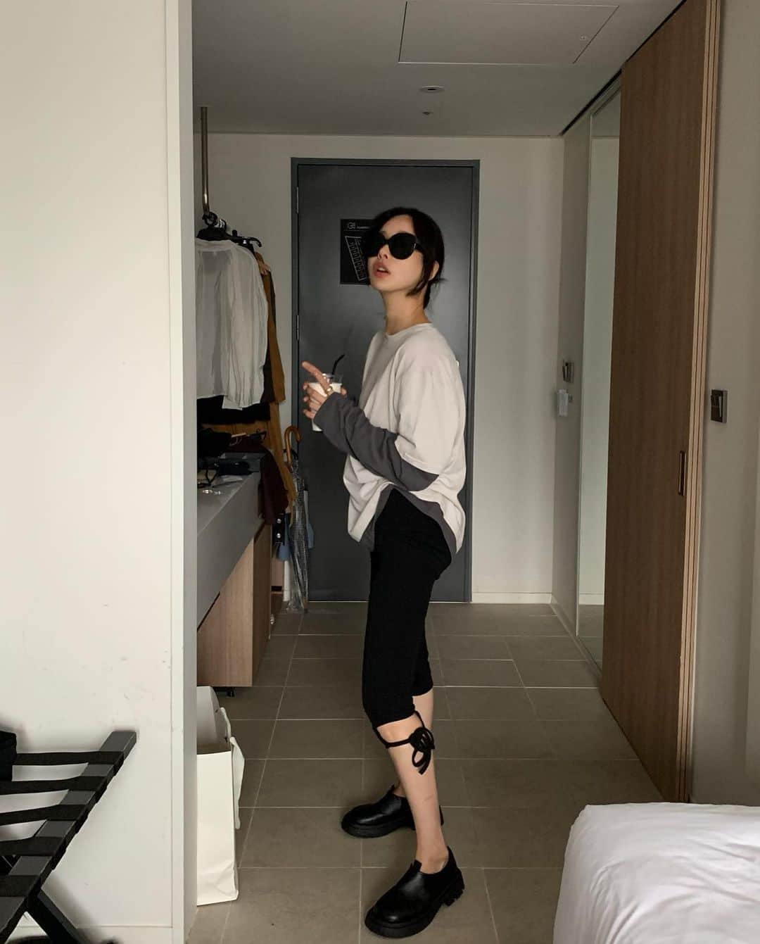 nanaのインスタグラム：「비왔지만 매우 성공적🖤」