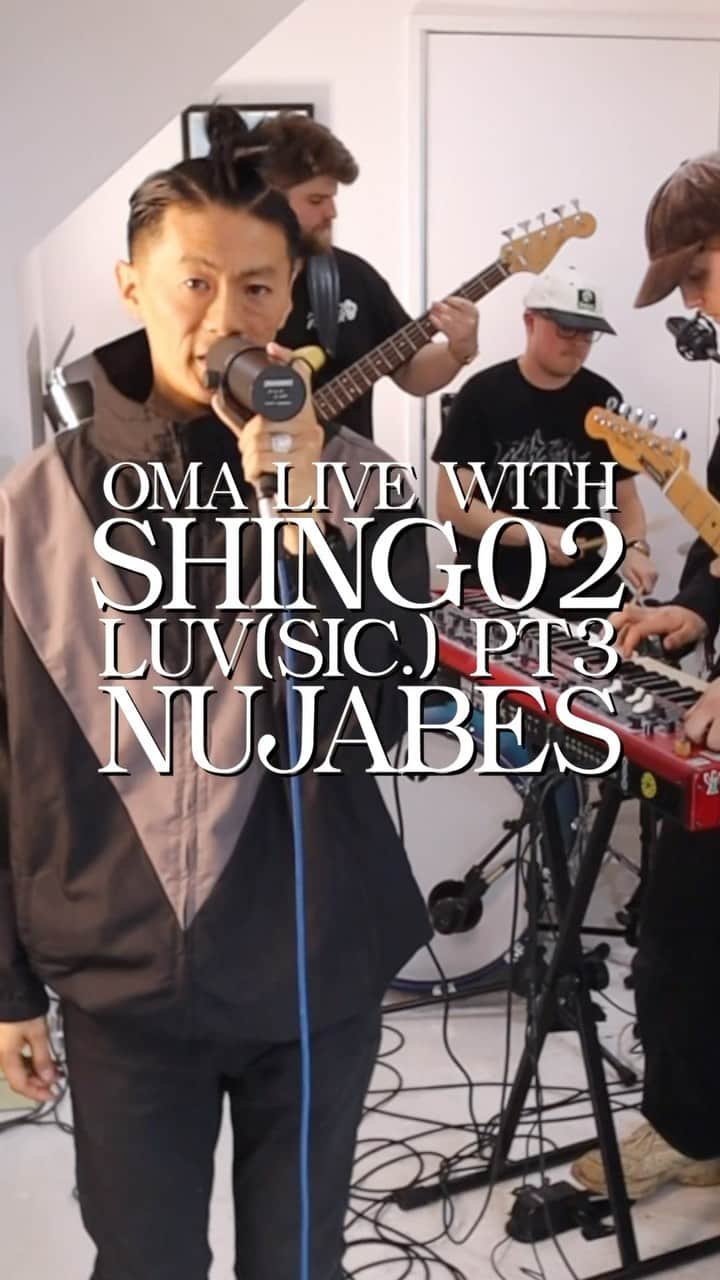 Shing02のインスタグラム：「FULL VERSION ON YOUTUBE! Blessed to cover this @seba.jun classic with the legendary @shing02gram. Listen to that flow. Again shoutout to @hayden_cassidy for puttin us all up and helping make these videos happen. Unit8 is the place ✂️ !! #OMA #shing02 #OMAband #nujabes #OMAuk #hiphop #japan #japanesehiphop #lowfi #luvsic #modalsoul #rap」