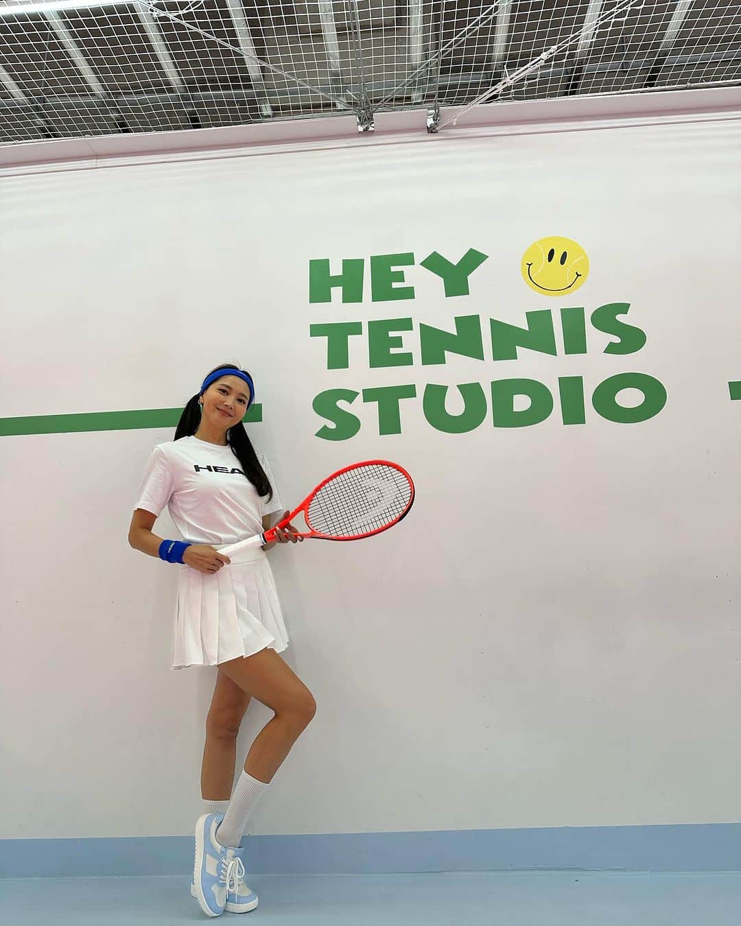 オ・ユナさんのインスタグラム写真 - (オ・ユナInstagram)「#테니스 시작? ㅎㅎㅎㅎ 일단 기분 좋음~💙💙 #헤이테니스스튜디오 #HEAD」8月25日 16時08分 - ya9579