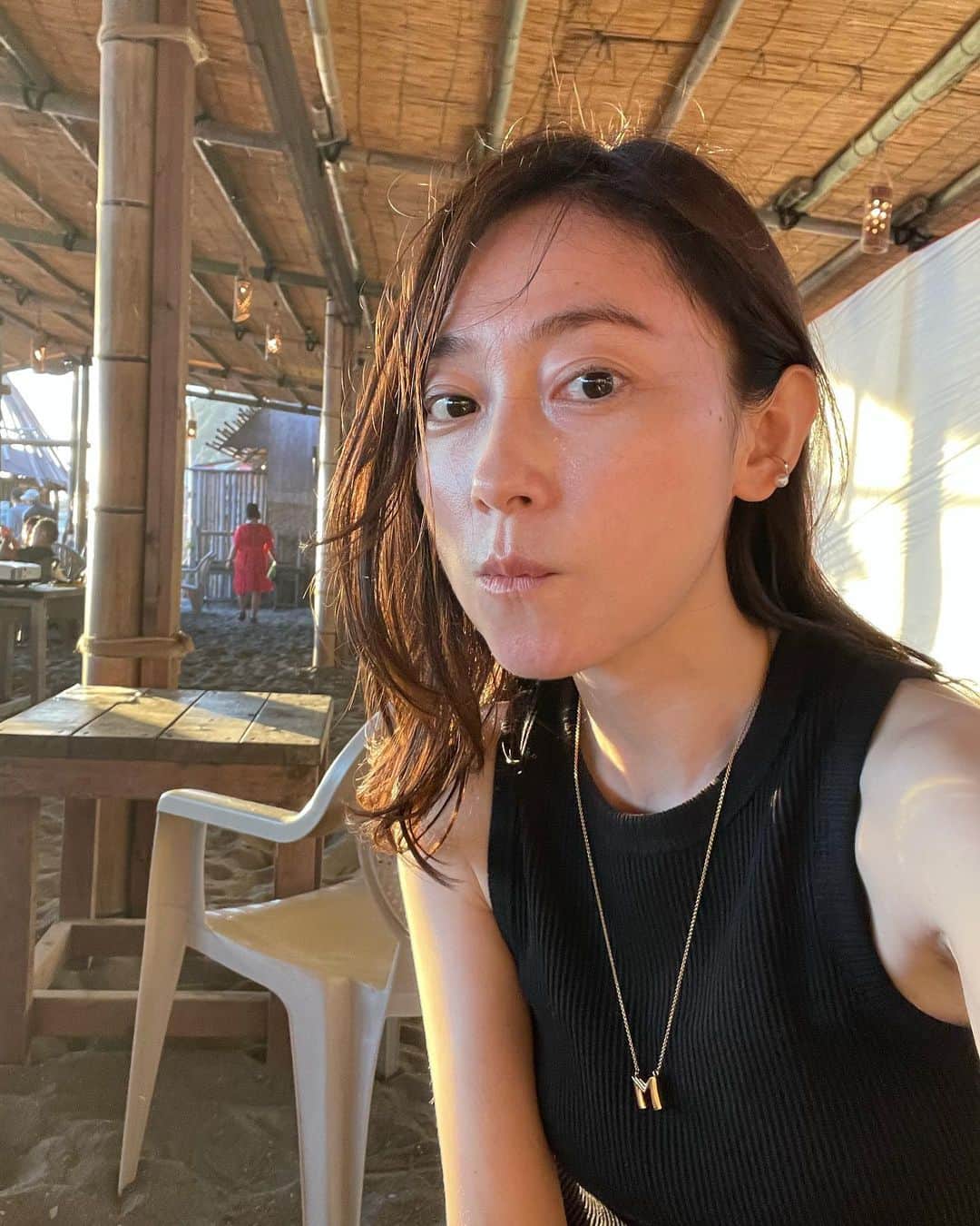 小橋めぐみのインスタグラム：「夏が終わる前に。  #海の家 #summer」