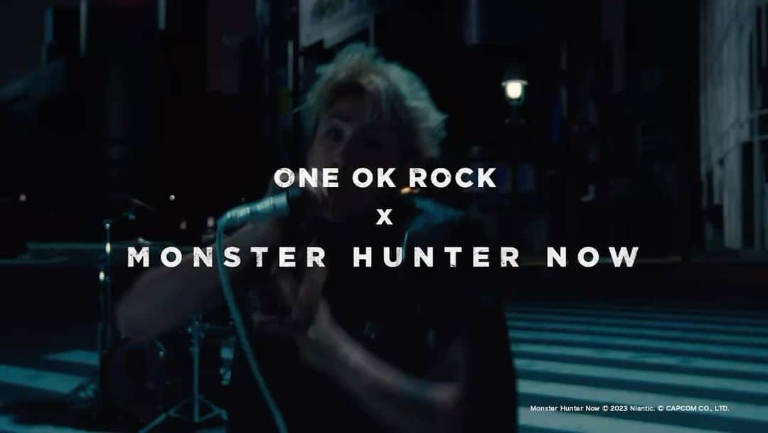 Taka のインスタグラム：「『モンスターハンターNow』とのコラボレーションが実現したONE OK ROCKの新曲「Make It Out Alive」のMVティザー公開 URL：https://youtu.be/yVe_C4AhxLc 8/29 22:00にはMV(full ver.)のYouTubeプレミア公開!  #ONEOKROCK #モンハンNow #MHNow」