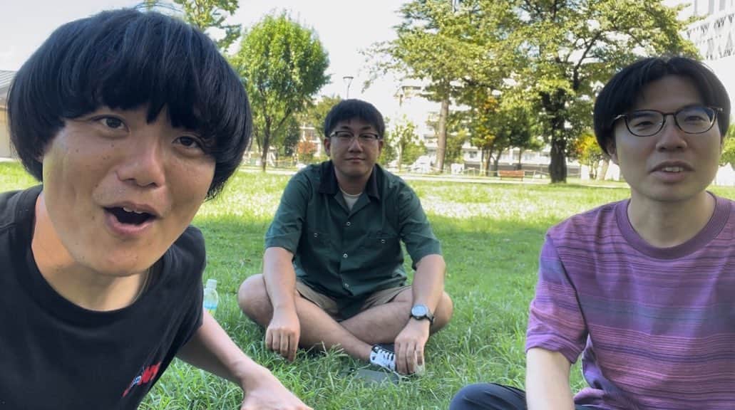 あんこのインスタグラム：「ないとうさんとかーしゃとおれ」