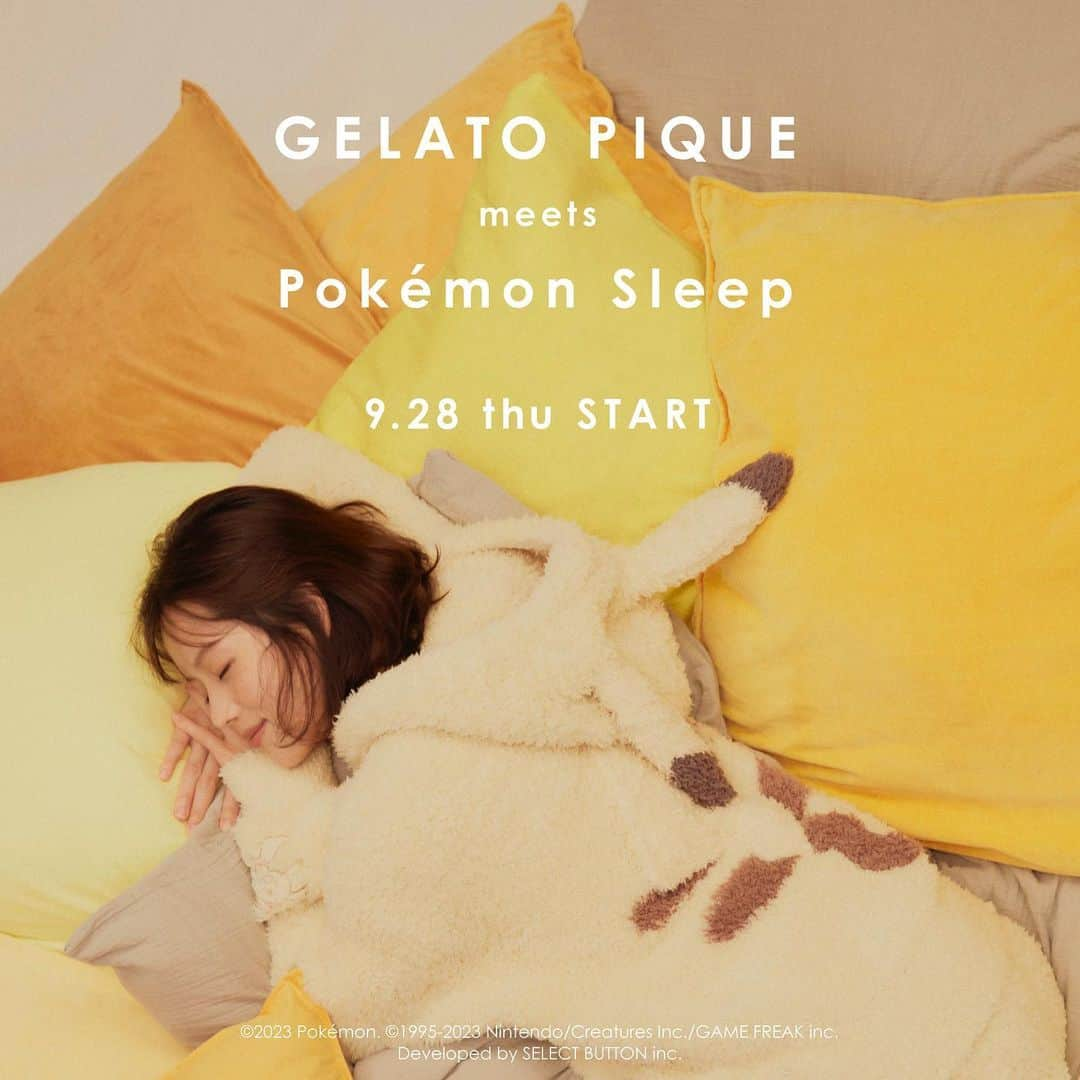 ジェラートピケさんのインスタグラム写真 - (ジェラートピケInstagram)「【COLLABORATION】  9.28 (THU) START! GELATO PIQUE meets Pokémon Sleep  うとうと、すやすや、ぐっすり… ふわふわの着⼼地に包まれて ⼤好きなポケモンと、いっしょに眠っていっしょに起きる。 ハッピーと癒しをおうち時間に。  朝起きるのが楽しみになる睡眠ゲームアプリ『Pokémon Sleep（ポケモンスリープ）』と、眠りにつくまでのひとときにハッピーを届けるGELATO PIQUEのスペシャルなコラボレーションです。  店頭発売に関しては、来店予約が必要となります。 詳しくはオフィシャルサイトのニュースページをご確認ください。  #gelatopique #ジェラートピケ #roomwear #ポケモンスリープ #PokemonSleep #ポケモン #ポケットモンスター #pokemon #おやすみカビゴン @pokemon_jpn @pokemonsleep_official」8月25日 12時00分 - gelatopique_official