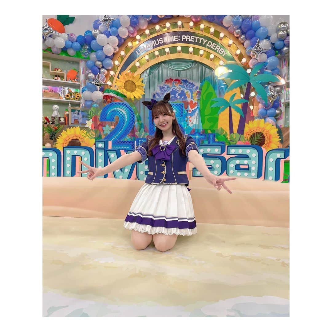 和氣あず未のインスタグラム：「ウマ娘2.5周年🎉 * * 一緒にお祝いしてくれてありがとう！ 今の世の中アプリゲームで周年を迎えられることって 本当にすごいんです！！！ コンテンツを支えてくれてる皆さんのおかげだね😊 いつもありがとう！！ これからも、スペちゃんの笑顔がたくさん見られるように 私ももっともっと頑張らなきゃ！ まずは来月のイベント頑張るよ〜〜〜！！！」