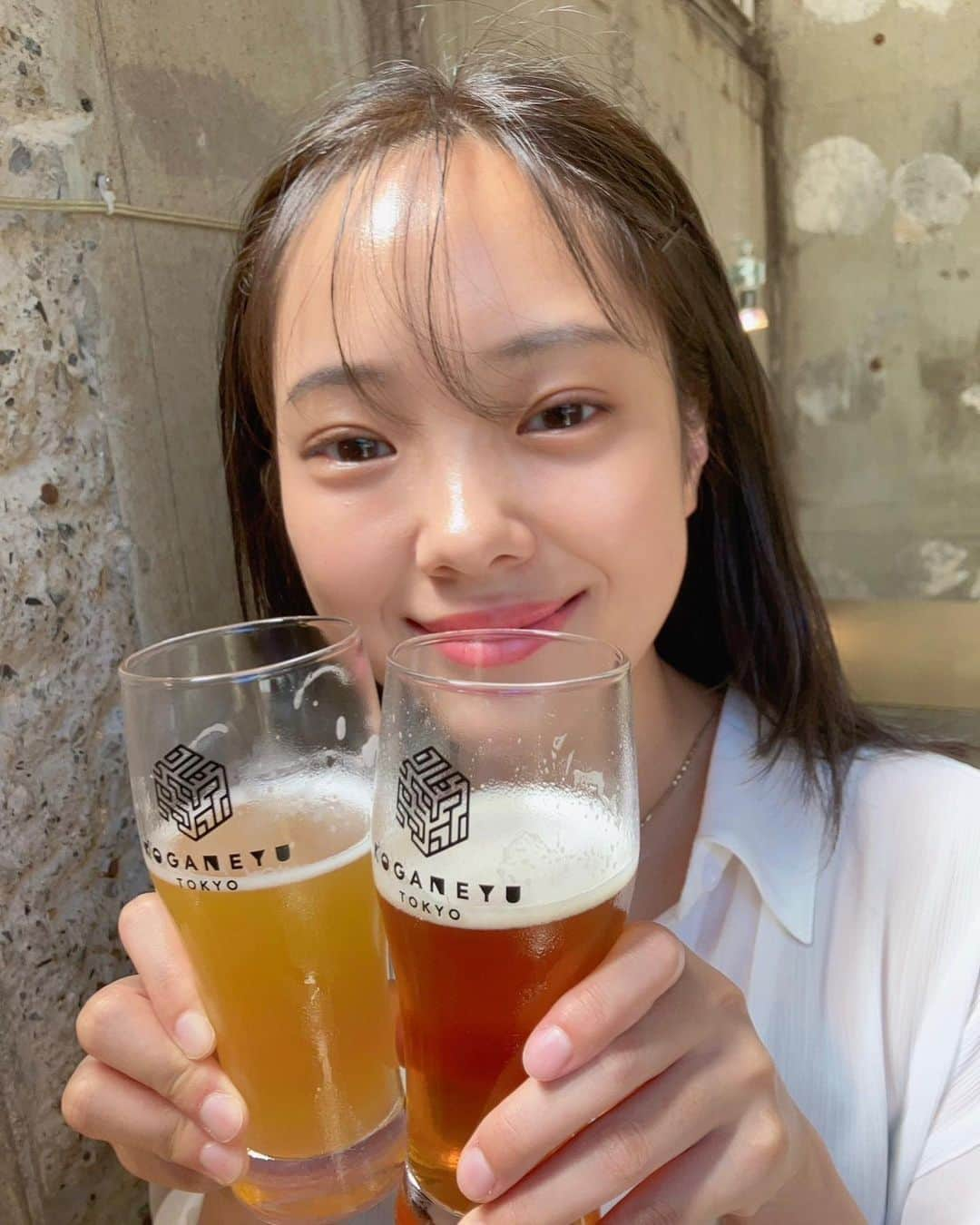 中山来未のインスタグラム：「ＢＥＥＲ🥨🍺  #黄金湯 #銭湯 #銭湯女子 #朝活　#クラフトビール  #サ活 #サウナ女子  @b_b_j.j」