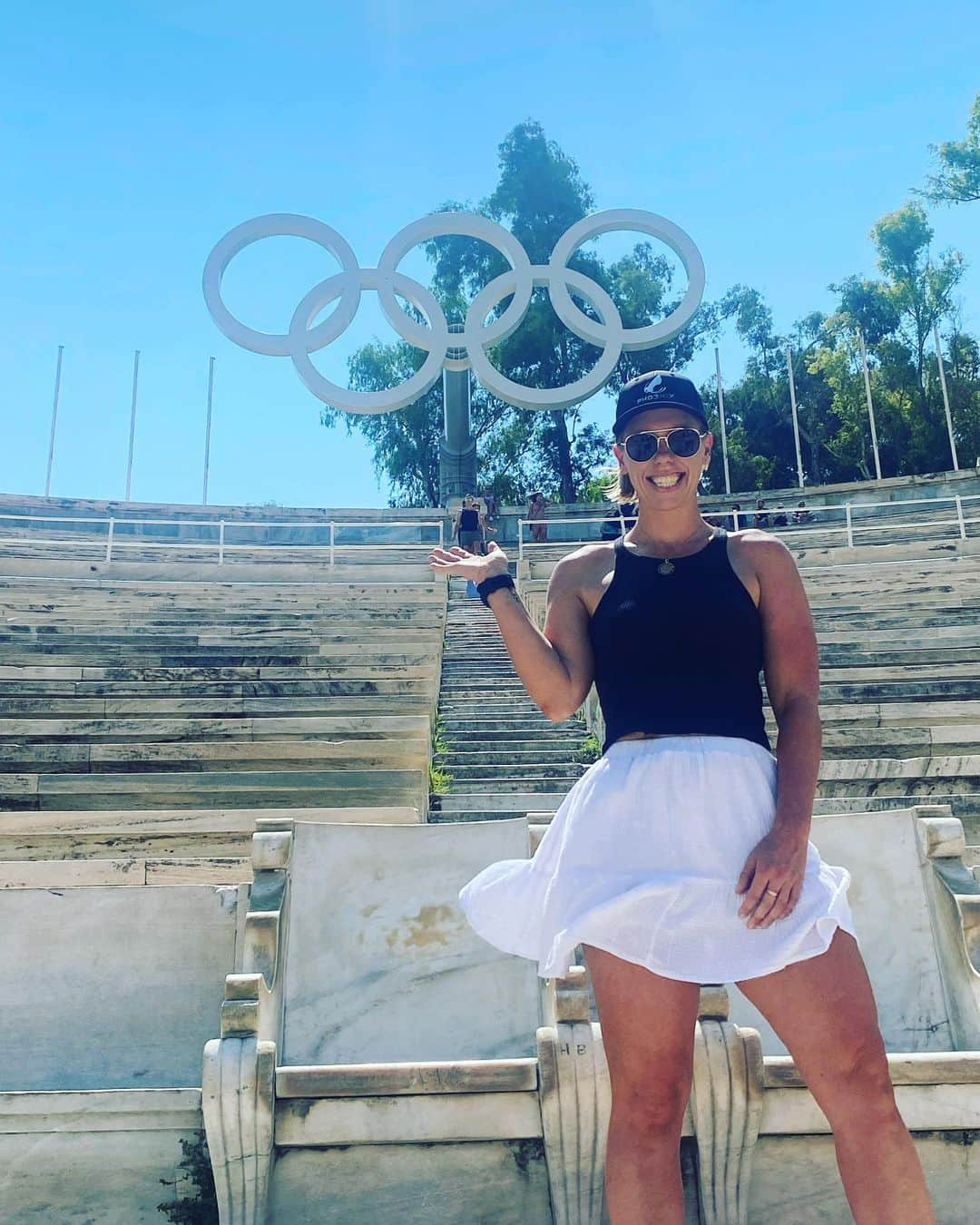 メーガン・ネイさんのインスタグラム写真 - (メーガン・ネイInstagram)「This was special, a moment I felt very connected to.  First modern Olympics was hosted here in 1896 and is constructed of just marble.   So why not do a training session and have that Olympic mindset back, yep we did all 44 flights of stairs in the Olympic stadium (2,226 up + 2238 up) 🤪 Swipe for heavy breathing video 😂   Thank you Athens for this unique memory and grounding of being an Olympian! Special 🇦🇺🤌🏼 #667 #olympian #2008 #2012」8月26日 0時10分 - iammeagennay