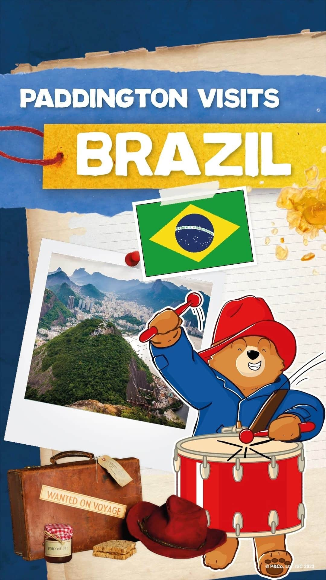 Paddington Bearのインスタグラム：「Paddington is off on his travels, this month it's to Brazil! 🇧🇷」