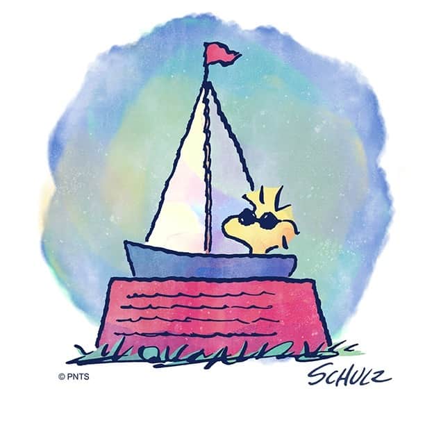 スヌーピーのインスタグラム：「Sailing into the weekend」