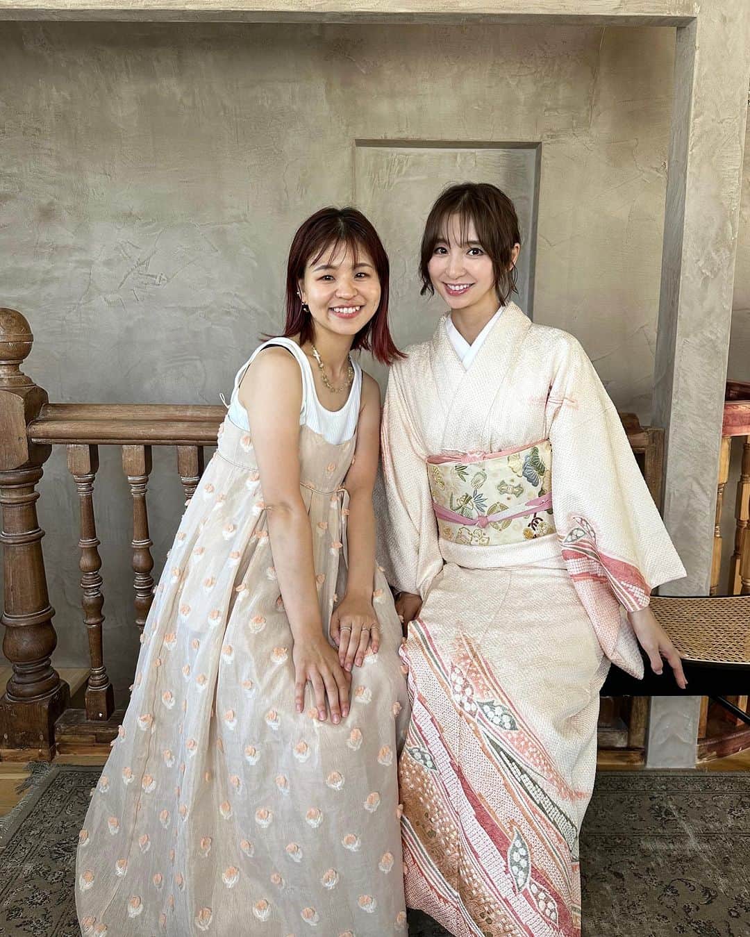 篠田麻里子のインスタグラム：「お着物👘似合う女性になりたいな。  まきさんにお借りして撮影で久々にお着物✨  日本の和🇯🇵良いね♡  #着物」