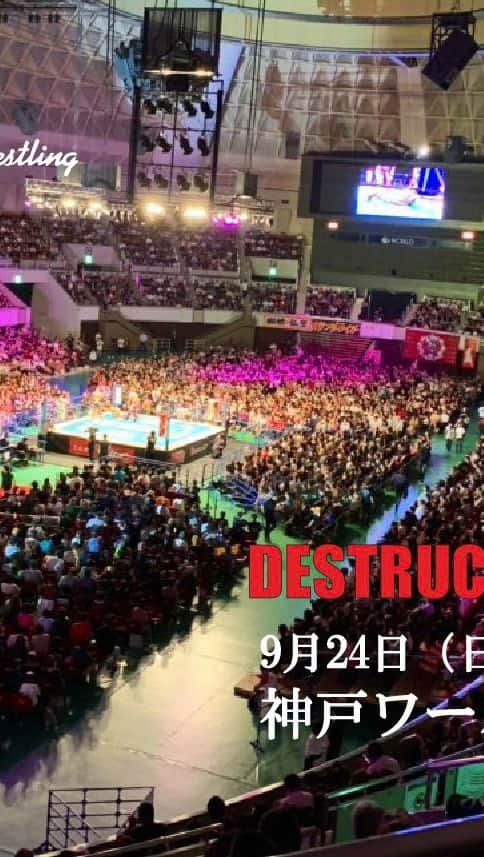 新日本プロレスリング 新日企画のインスタグラム：「【9月24日(日) 神戸ワールド記念ホール】  〜全対戦カード 10試合〜 https://sp.njpw.jp/442702  ・IWGP US（UK）ヘビー級選手権   ウィル・オスプレイ 🆚 辻陽太  ・スペシャルシングル 　内藤哲也 🆚 ジェフ・コブ  ・スペシャルシングル 　鷹木信悟 🆚 グレート－O－カーン  ・IWGPタッグ選手権 　後藤洋央紀＆YOSHI-HASHI 🆚 マイキー・ニコルス＆シェイン・ヘイスト  ・「KOPW2023」争奪戦 　タイチ 🆚 SHO   ★その他5試合  【チケット情報】 https://sp.njpw.jp/tornament/433018  ※詳細はオフィシャルサイトにてご確認下さい。  #njpw #新日本プロレス  #destructioninkobe  #神戸ワールド記念ホール #9月24日 #内藤哲也 #鷹木信悟 #辻陽太 #ウィルオスプレイ #グレートoカーン #マイキーニコルス #シェインヘイスト #後藤洋央紀 #yoshihashi #タイチ #SHO」