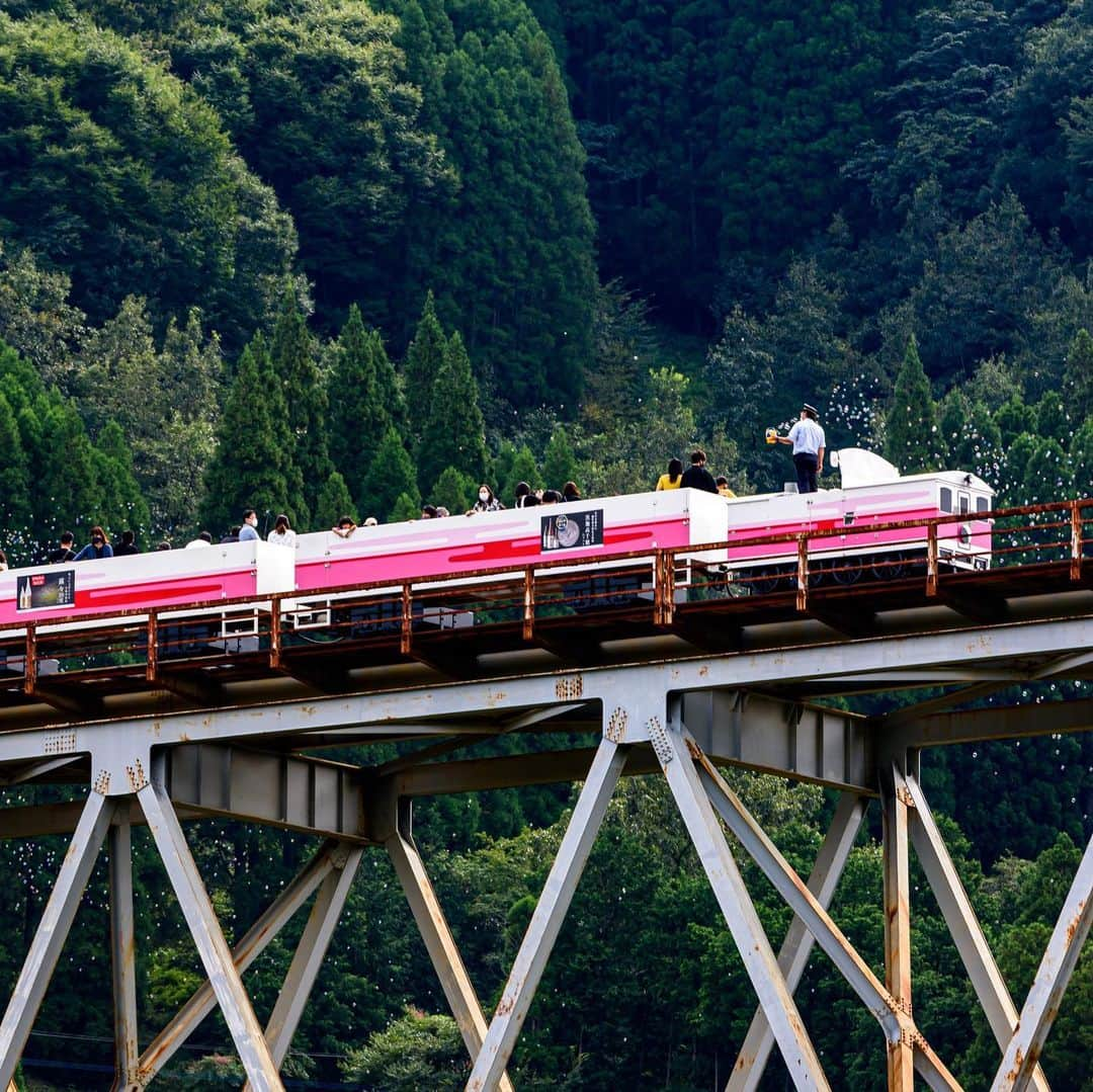 九州電力さんのインスタグラム写真 - (九州電力Instagram)「透きとおる風を感じる絶景🚃 . 宮崎県西臼杵郡高千穂町に位置する「高千穂あまてらす鉄道」は、2008年に廃止となった高千穂鉄道の線路を再活用したアトラクショントレインです🚋 高千穂駅から高千穂鉄橋の5.1kmのコースを、約30分かけてゆっくりと走行します👀 . 車両は屋根のないスーパーカートが導入されており、日本一の高さを誇る鉄橋からどこまでも見渡せる高千穂の絶景を楽しむことができます🌥️ ----------------------------------------------- 📍高千穂あまてらす鉄道 住所:宮崎県西臼杵郡高千穂町三田井1425-1  運行時刻:9時40分～15時40分 1日10便 受付時間:9時25分～15時25分 ※事前予約は不可 定休日:毎月第３木曜日（夏休みは通常運行） 駐車場:あり ※雨天の場合は、定休日以外でも休業となる場合があります ※お出かけ前に最新情報をご確認ください ----------------------------------------------- . ※写真提供：高千穂あまてらす鉄道 ※写真は過去に撮影されたものです . お届けする九州の風景が、皆さまの元気や癒しになれば幸いです☘️  #九州電力 #宮崎 #高千穂 #高千穂狭 #高千穂町 #高千穂あまてらす鉄道 #あまてらす鉄道 #高千穂駅 #スーパーカート #トロッコ列車」8月25日 17時01分 - kyuden_official