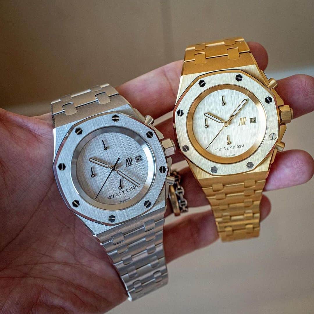 WATCHMANIAのインスタグラム：「Audemars Piguet has collaborated with American designer Matthew Williams, founder of the brand 1017 ALYX 9SM, on the design of a series of Royal Oak and Royal Oak Offshore that combines the Manufacture's recognisable codes with the designer's refined touch.  1st image @yuu.sekiguchi 📸」