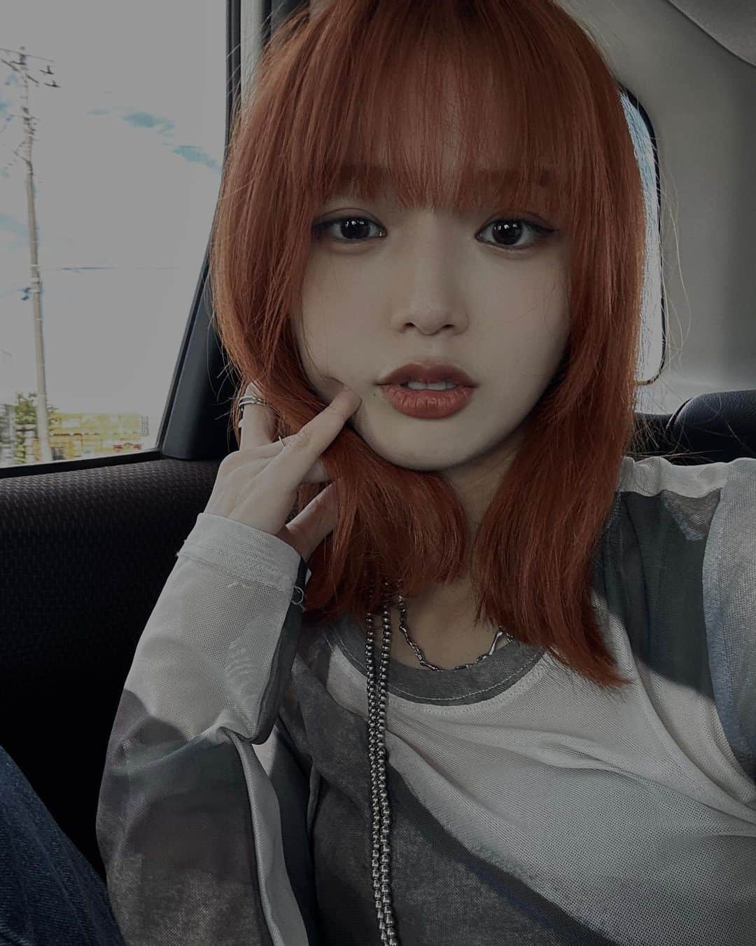 江夏詩織のインスタグラム：「オレンジヘア再び @norm_tokyo 🧡  #orangehair」
