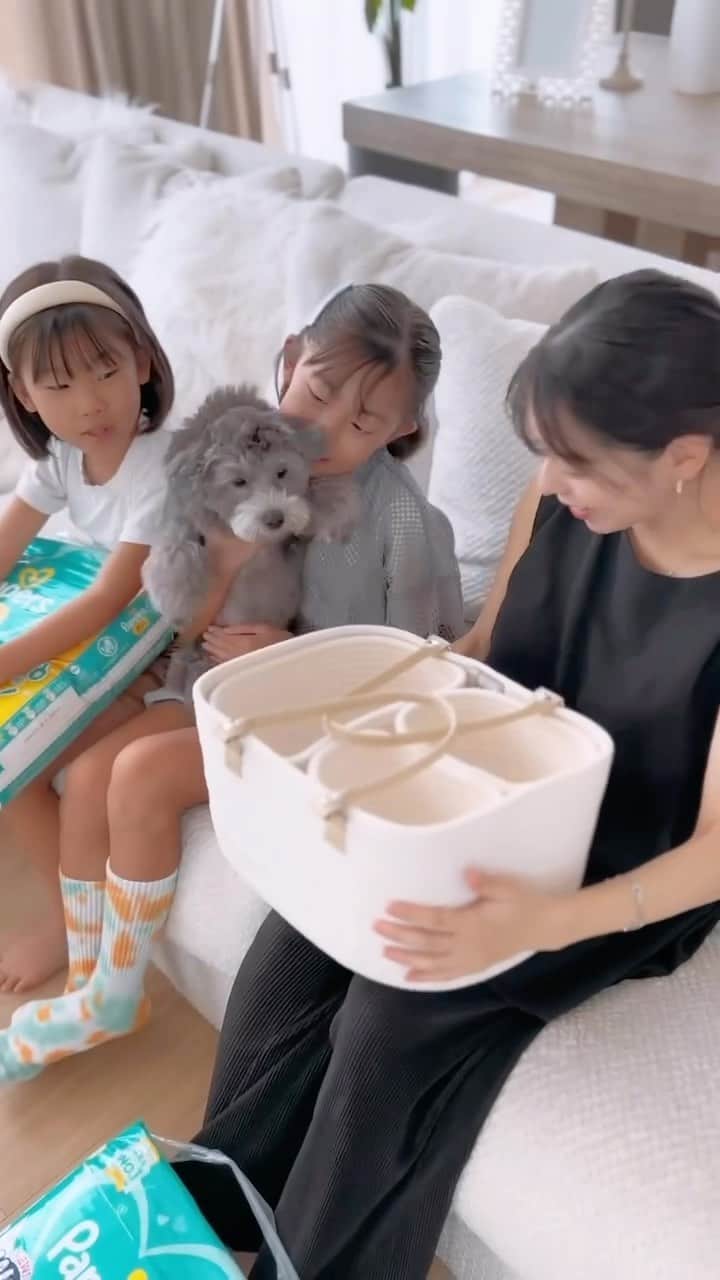 長谷美穂のインスタグラム：「赤ちゃんのお迎え準備 season.2🤰👶🫶  オムツ入れに悩んでいたけど 👨が楽天で可愛いおむつかごを見つけてくれた👶  ナチュラルインテリアにも合う♡  Preparing for baby season.2🤰👶🫶  was having a hard time finding a diaper basket. 👨 found a cute diaper basket on Rakuten 👶.  It's a handsome and natural-looking diaper basket that goes well with my natural interior❤️  @ponpy_1740  @pampers_jp     ┈┈┈┈┈┈┈┈┈┈┈┈┈┈┈┈  FAMILY ↴ ↴ mama cooking：@hasemiho.cooking home： @hm.home.life  puppy： @maruyoshi.marupuu   ┈┈┈┈┈┈┈┈┈┈┈┈┈┈┈┈ #family #babygoods #パンパース #オムツ #おむつストッカー #ママ #ぽんぴーおむつかご」