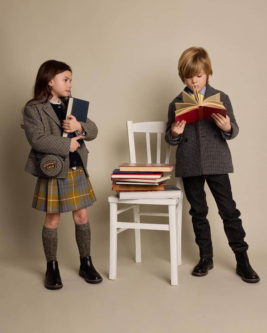 bonpointのインスタグラム：「New Bonpoint FW23 | Smile, it's back-to-school time!​ Begin the new school year in style with our wardrobe staples, perfect for school, play and everything in between.   #Bonpoint #NewCollection #BacktoSchool」