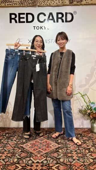 辺見えみりのインスタグラム：「辺見えみり RED CARD TOKYO JEANS FACTORYの トリプルコラボdenim  インスタライブ」