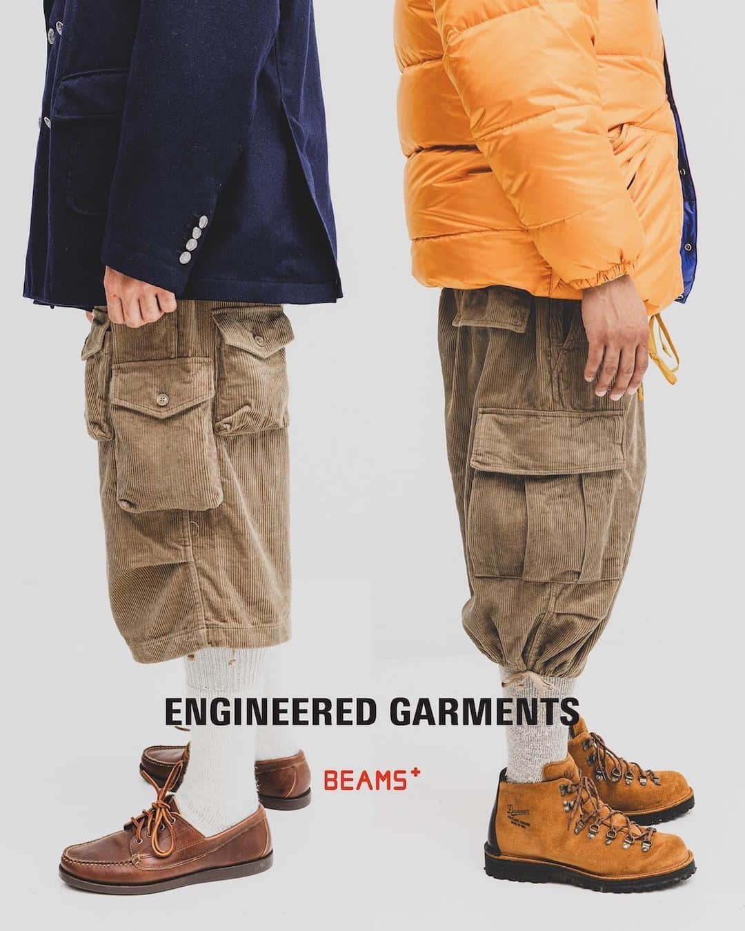 BEAMS+さんのインスタグラム写真 - (BEAMS+Instagram)「. ENGINEERED GARMENTS × BEAMS PLUS 『BDU 3/4 Shorts Corduroy』 . 2シーズンに渡り別注でリリースし、人気を博した〈ENGINEERED GARMENTS〉デザイナー鈴木大器氏によってカスタムデザインされた『ジャングルファティーグパンツ』。今シーズンは、秋冬らしい8ウェルコーデュロイ素材を採用。ポケットワークや3/4レングスが当時のストーリーを彷彿とさせる本アイテムは9月2日（土）より「ビームス メン 渋谷」で開催される“BEAMS PLUS LIMITED STORE”にて先行発売です。 . 【BEAMS PLUS LIMITED STORE】 2023年9月2日（土）、3日（日） 「ビームス メン 渋谷」 @beams_men_shibuya . @engineered_garments_official @beams_plus @beams_plus_harajuku @beams_plus_yurakucho #engineeredgarments #beamsplus」8月25日 19時17分 - beams_plus_harajuku