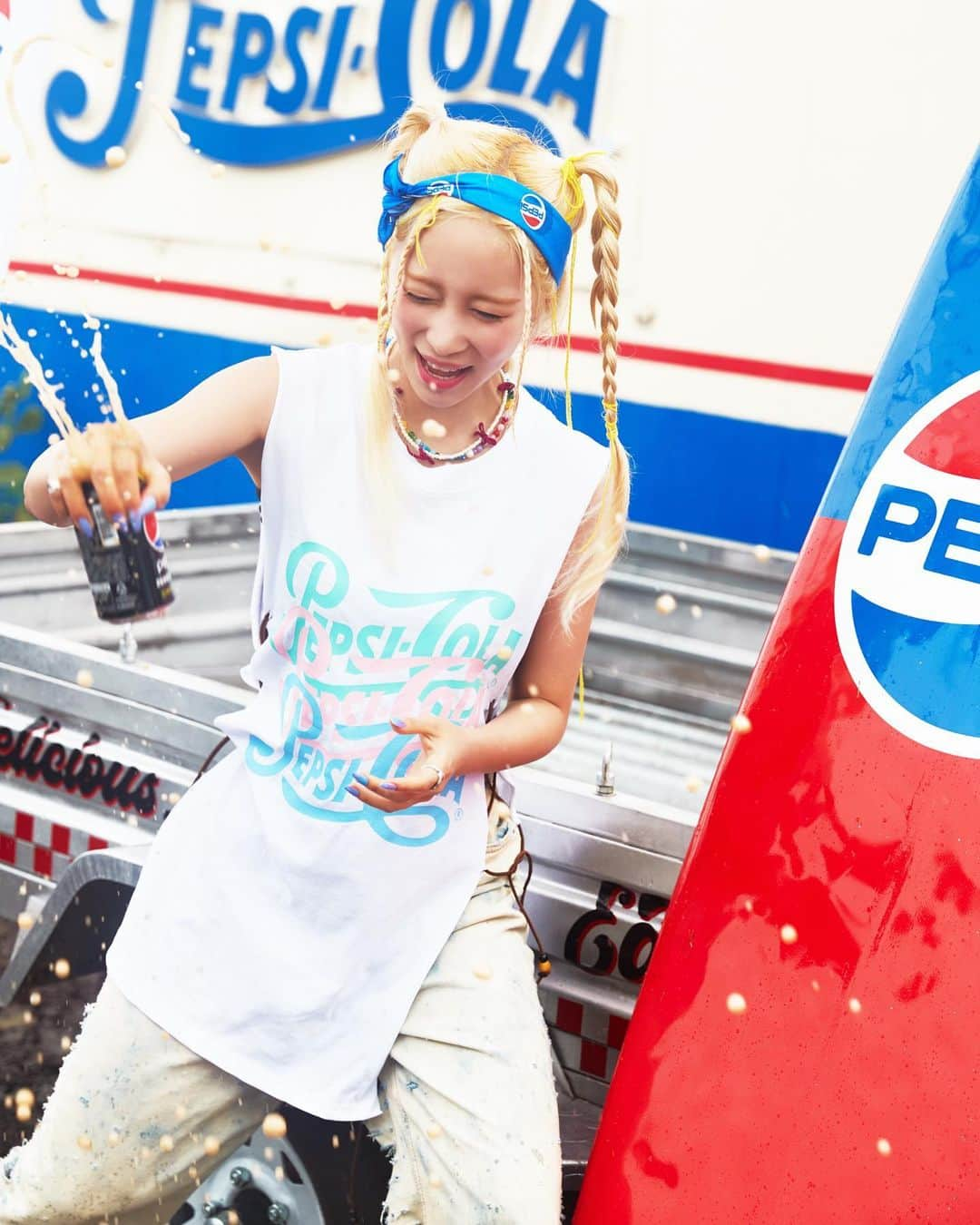 ダヨンさんのインスタグラム写真 - (ダヨンInstagram)「시원💙 #pepsi #펩시 #앳스타일 #AD」8月25日 20時17分 - dayomi99