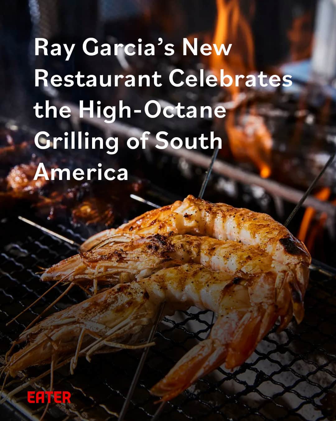 Eater LAのインスタグラム：「Chef Ray Garcia is (@chefraygarcia) ready to deepen his roots within Downtown Los Angeles. The longtime chef has his restaurant Asterid at the Walt Disney Concert Hall and for years ran lauded restaurants Broken Spanish and B.S. Taqueria. Now he’s ready to debut an open flame dynamo known simply as Qué Bárbaro (@quebarbaro.dtla) inside the Level 8 development near L.A. Live.  Set against the city skyline, Qué Bárbaro will act as a home for Garcia’s passion for Argentinian and South American cooking. “My wife’s family is from Argentina,” Garcia says. “Going to her family’s house for the first time and having an asado [Argentininan barbecue gathering], it was amazing. The meats on the grill, the conversation, the joy and laughter, and just that ritual of bringing lives together — I want to tap into that cultural experience, and put it in the center of the dining room.”  Read about the highly anticipated opening on August 26 from the storied LA chef, written by Eater LA senior editor Farley Elliott (@overoverunder).  📸: Food and drinks by @andreadagosto; interiors by @michaelkleinbergphotography」