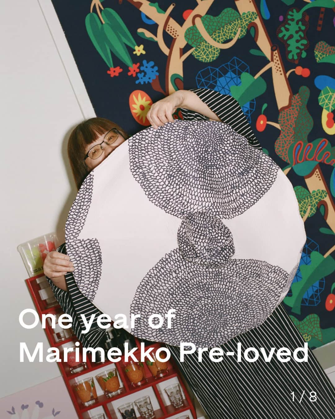 マリメッコのインスタグラム：「Wishing Marimekko Pre-loved a happy birthday! 🎂 It has been a year since the launch of our second-hand and vintage marketplace.  Swipe to take a look at the highlights of the year!   P.S. At the moment, Marimekko Pre-loved is only available in Finland, but we continue exploring the chance of expanding the service to other markets too.  #marimekko #marimekkopreloved」
