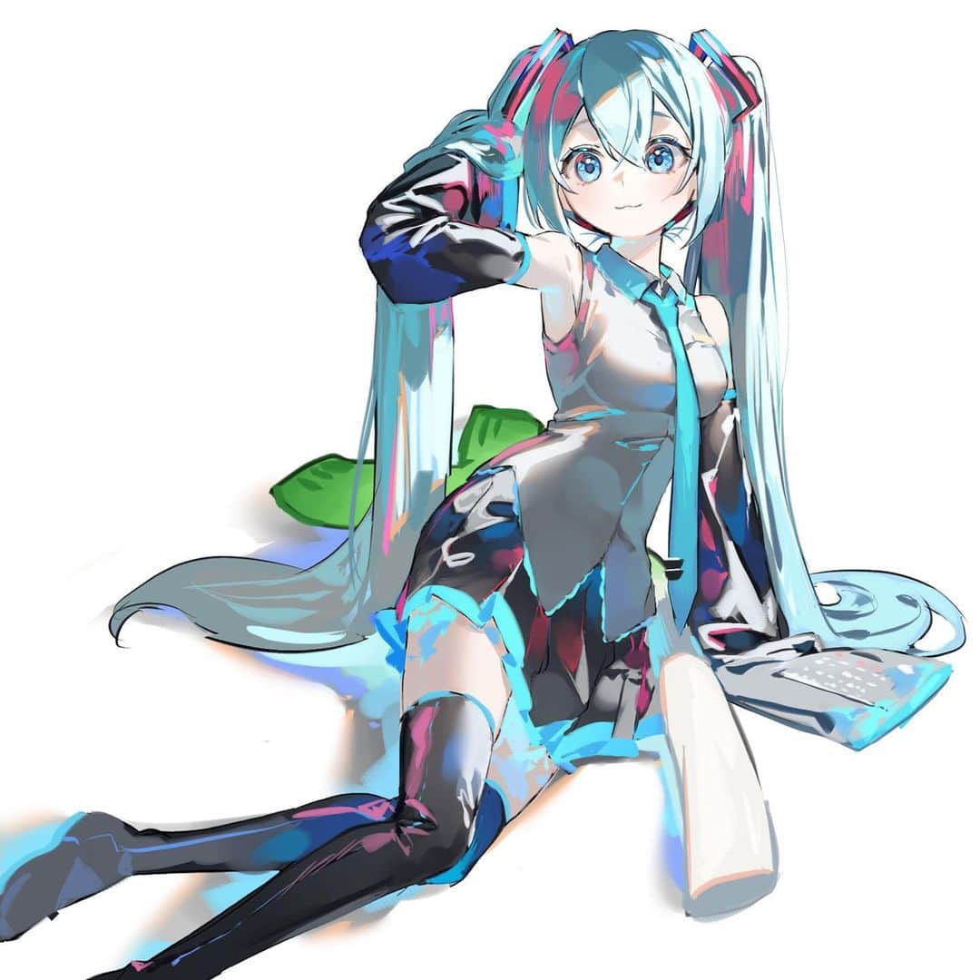 水視ずみのインスタグラム：「ミクさん #illustration #drawing #illustrator #hatsunemiku #イラストグラム #初音ミク」