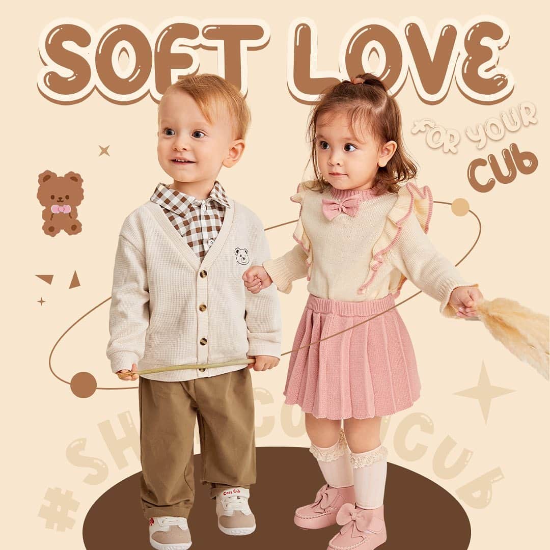 SHEINのインスタグラム：「Whoa, baby! 👶 This outfit was made for your littlest style superstars 🎀  🔗:https://shein.shop/log6dvx  #SHEINCozyCub」