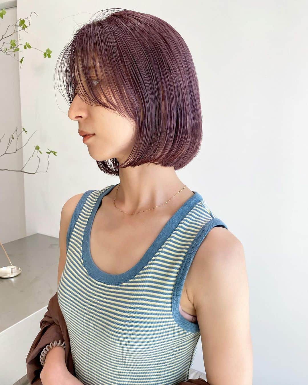 のインスタグラム：「〝pink purple〟  open1人目のお客様 ありがとうございました🙌🏻  初日から満員でホッとしてます◎  光の雰囲気まだまだいいとこありそうでこれから楽しみです☺︎」