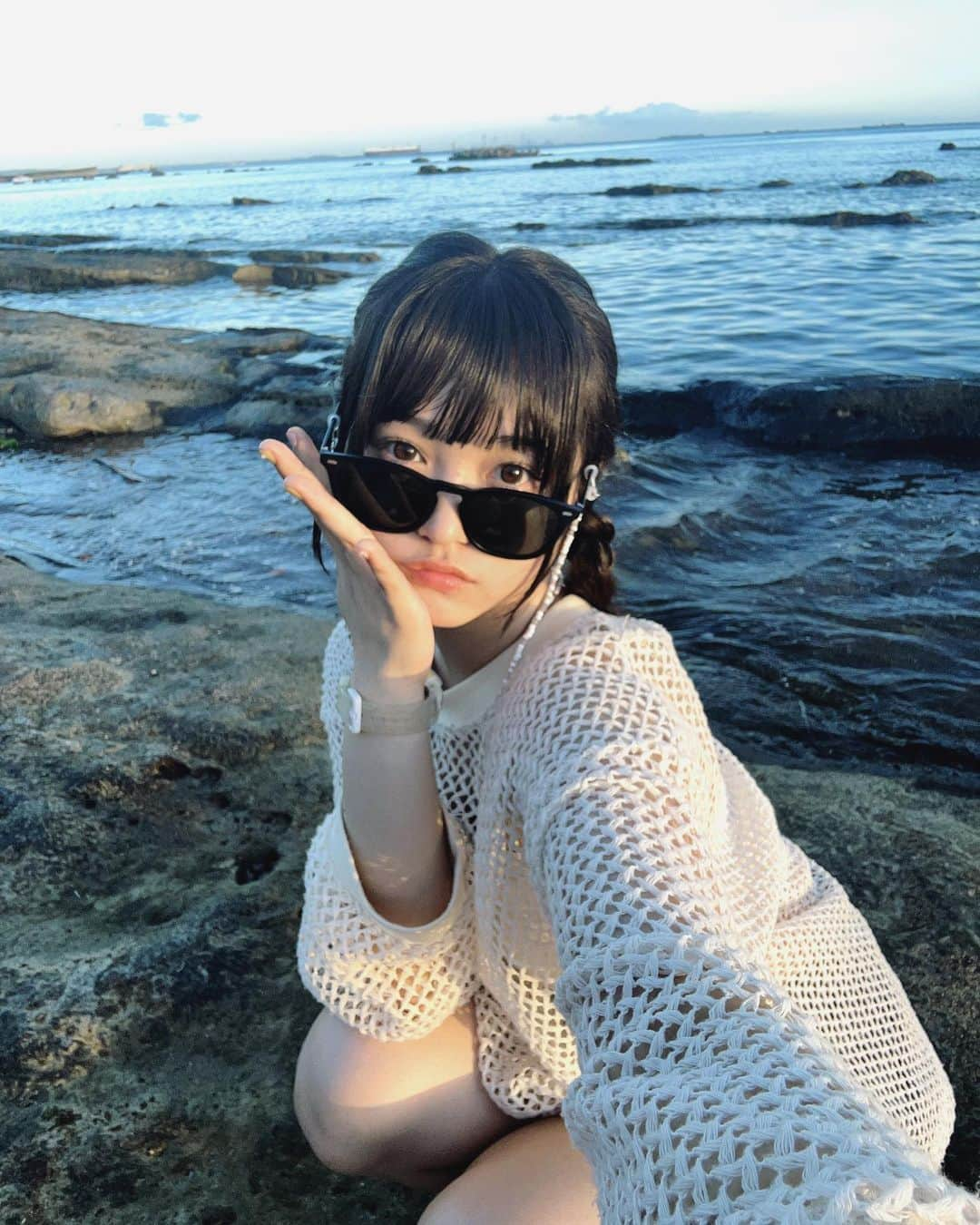 一ノ瀬陽鞠（ひまりん）さんのインスタグラム写真 - (一ノ瀬陽鞠（ひまりん）Instagram)「海〜( ◜௰◝ ) 足ちゃんと入れたけど、 この日暑すぎて海生ぬるかった笑」8月25日 22時41分 - lespros_himari