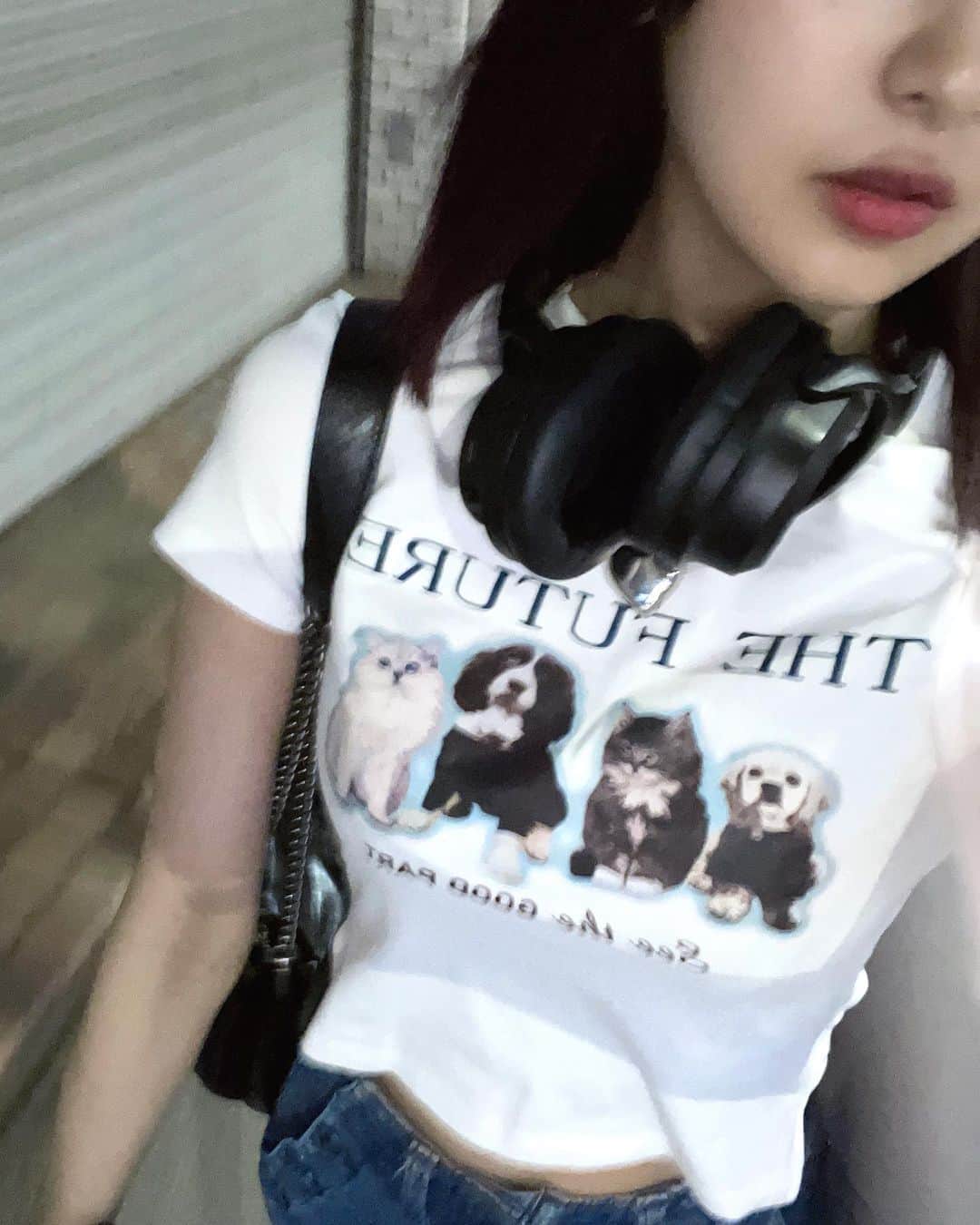 岩間妃南子のインスタグラム：「・ ・ ・ SHEINのお気に入りTシャツ これ今年いっぱいきてる⭐︎ ・ ・ #shein #shein購入品 #sheinコーデ」