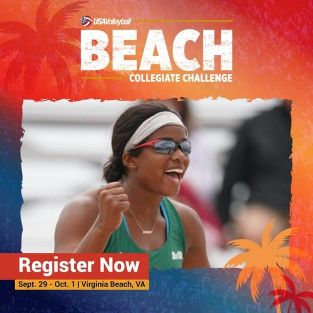 USA Volleyballさんのインスタグラム写真 - (USA VolleyballInstagram)「Register now for the Women's Beach Collegiate Challenge, Sept. 29-Oct. 1 in Virginia Beach.  All participants will have the opportunity to be scouted through the Beach National Team Development Program Scouting Network! #beachvolleyball #collegevolleyball  Details and sign up: 🔗 in bio」8月25日 23時00分 - usavolleyball