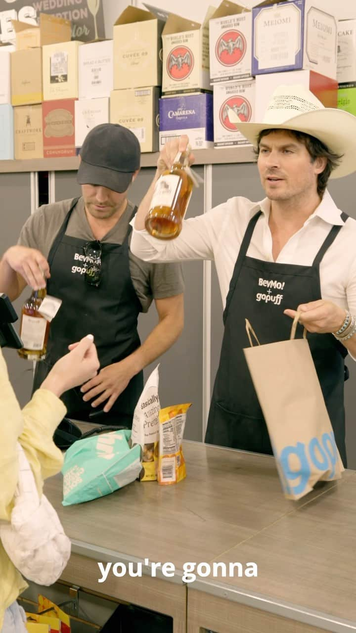 イアン・サマーホルダーのインスタグラム：「Employees of the month 🤩 @iansomerhalder @paulwesley @brothersbondbourbon」