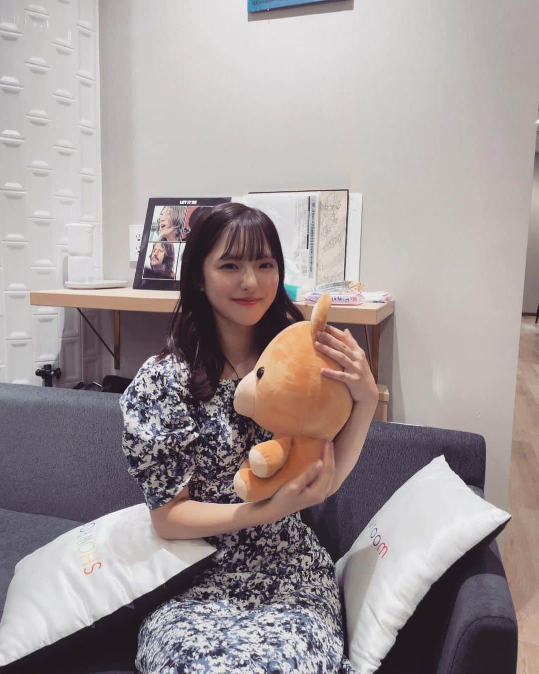 大塚七海のインスタグラム：「SHOWROOMのクマさん🧸かわいい☺︎  ゲーム部配信楽しかったなぁ🎮  #SHOWROOM #NGT48ゲーム部」