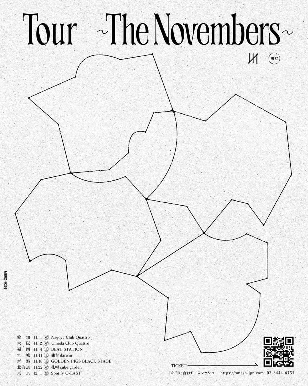 THE NOVEMBERSのインスタグラム：「【📡NEWS📡】 3年半ぶりのアルバム「The Novembers」12月リリース決定！！11月からの全国ツアー会場にて先行販売†   Tour - The Novembers -  愛知 11/1(水) Nagoya Club Quattro  大阪 11/2(木) Umeda Club Quattro  福岡 11/4(土) BEAT STATION  宮城 11/11(土) 仙台darwin  新潟 11/18(土) GOLDEN PIGS BLACK STAGE  北海道 11/22(水) 札幌cube garden  東京12/1(金) Spotify O-EAST  🎫チケット先行🎫 ↓↓↓ ハイライトのLIVE2023 、またはプロフィールのリンクへ！ 8月25日23:00~9月3日23:59  ◾️アルバム付きチケット8300yen ※来場時に整理券をお渡しします。終演後メンバーからアルバムを手渡します🎁  ◾️スタンディング5000yen  ◾️学割チケット2500yen＊チケットぴあのみの取り扱い・枚数限定 ※当日学生証の提示が必要です  #TheNovembers」