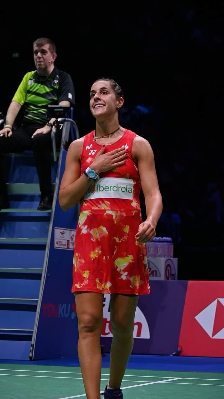 キャロリーナ・マリンのインスタグラム：「Next stop ➡️ semifinals  Carolina Marin 🇪🇸 wins the quarterfinals clash against Tai Tzu Ying (TPE), 21-16 21-14, at the TotalEnergies BWF World Championships 2023.  #welivebadminton #badminton #Copenhagen2023 #BWFWorldChampionships」