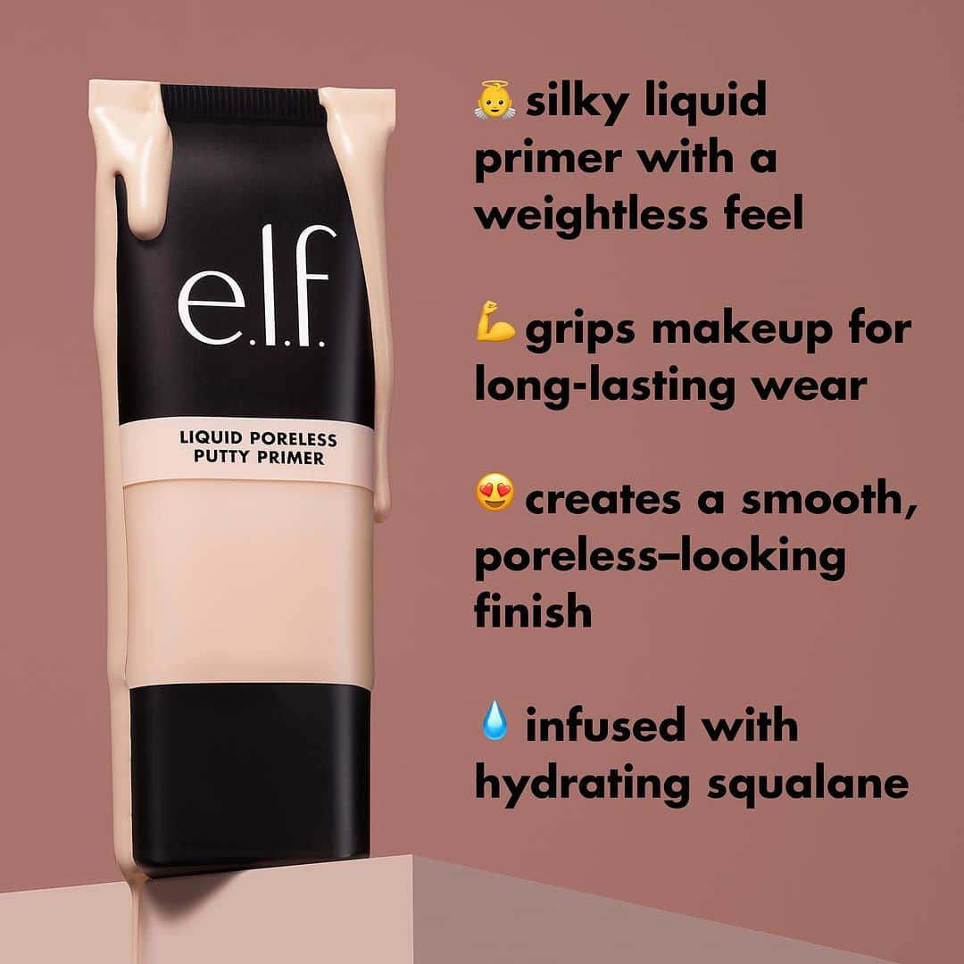 e.l.f.さんのインスタグラム写真 - (e.l.f.Instagram)「Liquid Poreless Putty Primer all day, every day 🤩 This Putty Primer blurs pores, grips makeup and gets a smooth-as-e.l.f. finish with it's new ultra-lightweight liquid formula 🔥  👼Silky liquid primer with a weightless feel 💪Grips makeup for long-lasting wear 😍Creates a smooth, poreless-looking finish 💧Infused with hydrating squalane  Tap to shop for only $10! 🙌 #elfcosmetics #elfingamazing #eyeslipsface #crueltyfree #vegan」8月26日 6時15分 - elfcosmetics