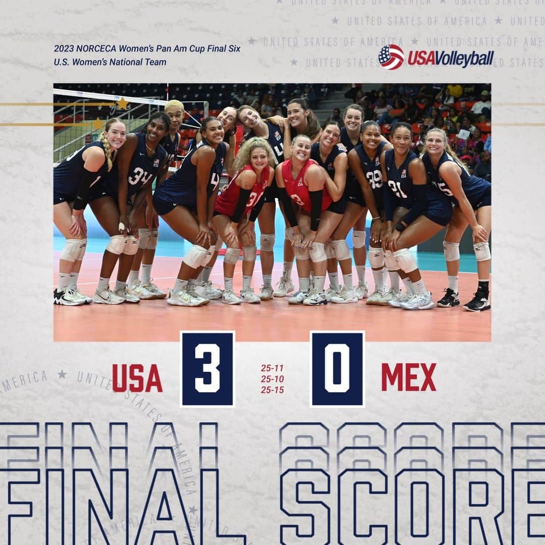 USA Volleyballさんのインスタグラム写真 - (USA VolleyballInstagram)「The U.S. Women's National Team rolls into the Pan Am Cup Final Six Gold Medal Match with a 3-0 win over Mexico in the semifinals.  Story in our bio.」8月26日 9時00分 - usavolleyball