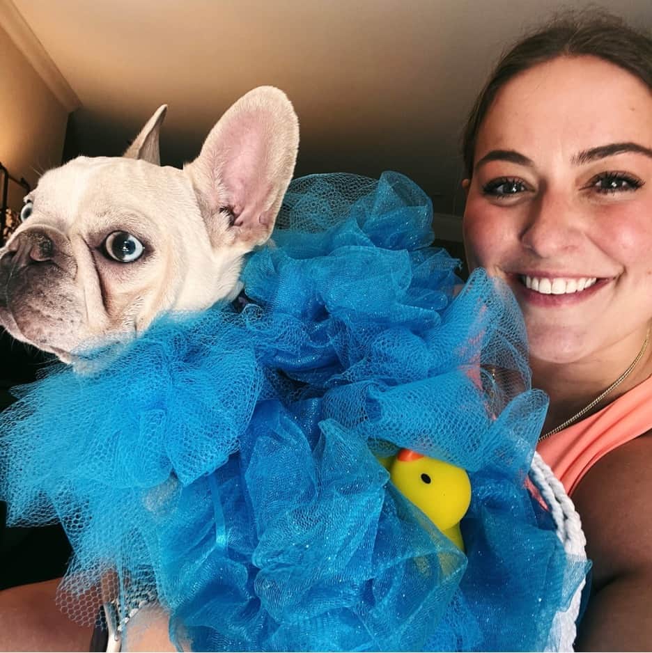 P&G（Procter & Gamble）のインスタグラム：「Our colleague Madeline and her adorable dog Lou wish everyone a paws-itively perfect #NationalDogDay! 🐾🐶   When she’s not dressing up Lou (as a LOUfa 😉), Madeline manages content for P&G Good Everyday 👩🏽‍💻, a website where consumers can access exclusive coupons💰, free samples 🧼 and learn about our brands and charity donations 💙. (PGGoodEveryday.com!)  When we support Madeline and our other team members with benefits like time off and other wellbeing offerings, they are better able to contribute to the success of the company and achieve their personal goals. ✅  Tap the link in bio to learn more about working at P&G. #PGandMe」
