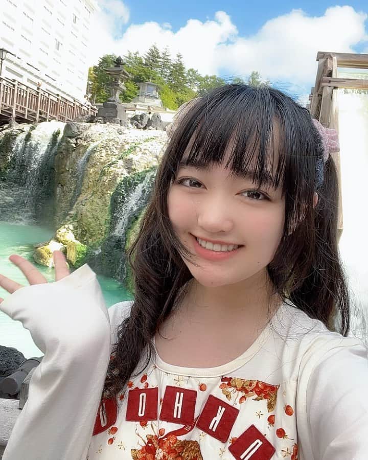 高梨ねねのインスタグラム：「草津温泉行ってきた〜！   #高梨ねね  #タレント  #モデル  #アイドル  #草津  #温泉女子」