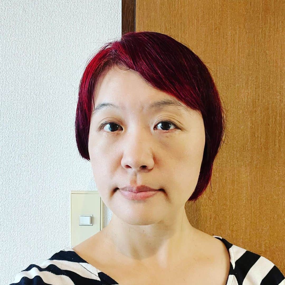 水谷さるころのインスタグラム：「セルフカットメモ（いつも言いますが、自分の記録のために投稿しています…）。」