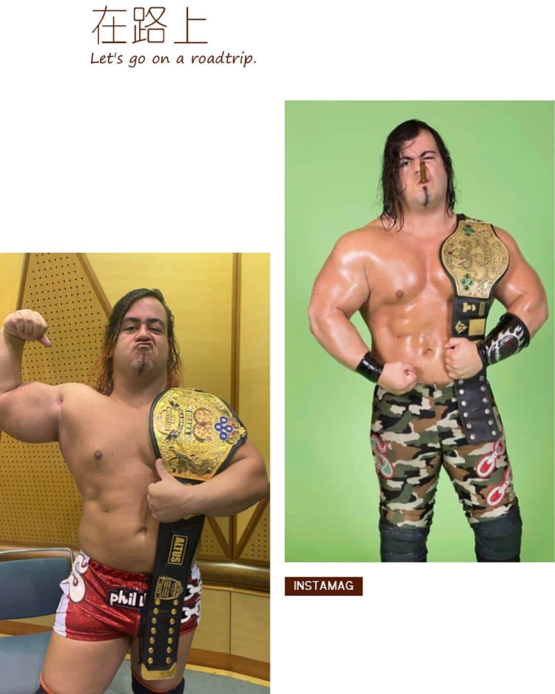 クワイエット・ストームのインスタグラム：「I’m the Osaka pro wrestling champion! Title reigns almost 10 years apart ! Aging like fine wine lol #godisgood  #大阪プロレス　#giglife」