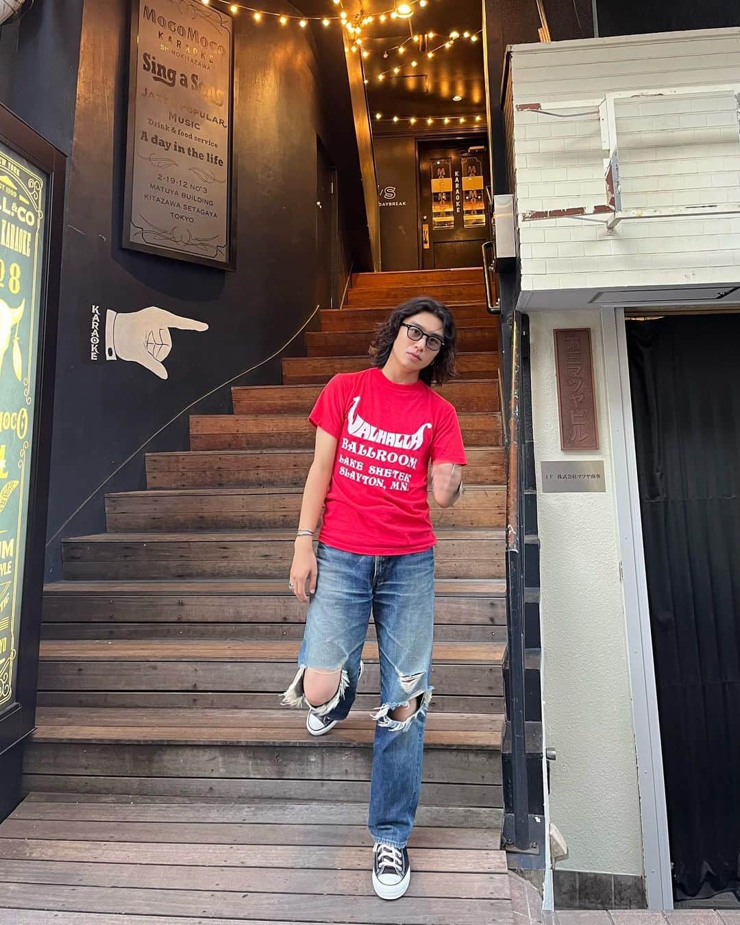 キシダイキさんのインスタグラム写真 - (キシダイキInstagram)「サイズ感ダイジ🙆 最近の着こなし  1枚目のtシャツは @belvet.jp ^ ^」8月26日 20時27分 - daiki_kishi_
