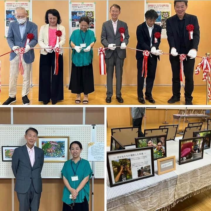 きいちゃんのインスタグラム：「【知事活動報告】 カンボジアの「スナーダイクマエ孤児院」の絵画展。孤児院の運営費のために、経営者のメアス博子さんが始めて今年で第11回目。コロナで2年間できませんでした。私は第1回目から観ていますが、子どもたちの色使いが明るくなってきています。博子さんの頑張りがわかります。フォルテワジマ4F小ホールで、10時から17時。8月25日から27日まで。皆さん、応援よろしくお願い申し上げます。  #和歌山県」