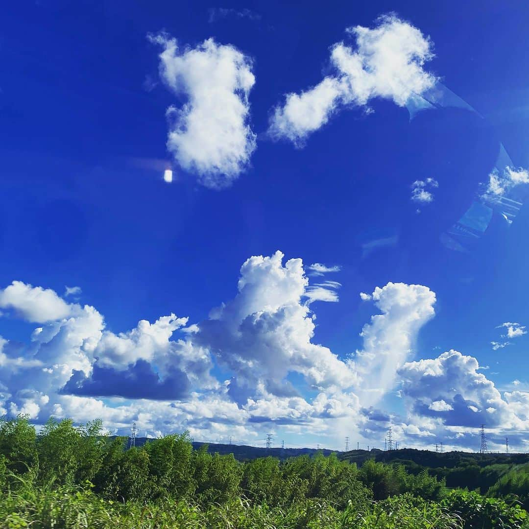 川嵜美佳のインスタグラム：「#日本の夏 #summersky  #bluesky」