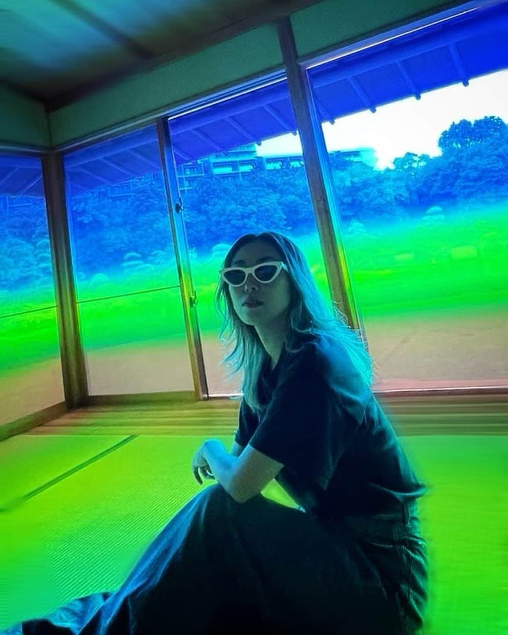 傳田真央のインスタグラム：「SUN GARDEN 💙💚🧡　 @yoshirotten」