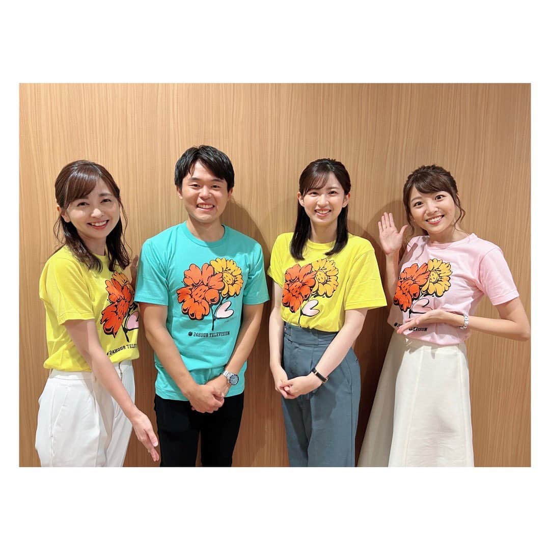 中谷しのぶのインスタグラム：「🌍🌍🌍  新人アナウンサー 西尾桃アナ&渡邊幹也アナ も✨  このあと18:30〜です！ #24時間テレビ  「今の自分につながるあの人の言葉」 #ytvつながるコトバ で投稿お待ちしています🌻」