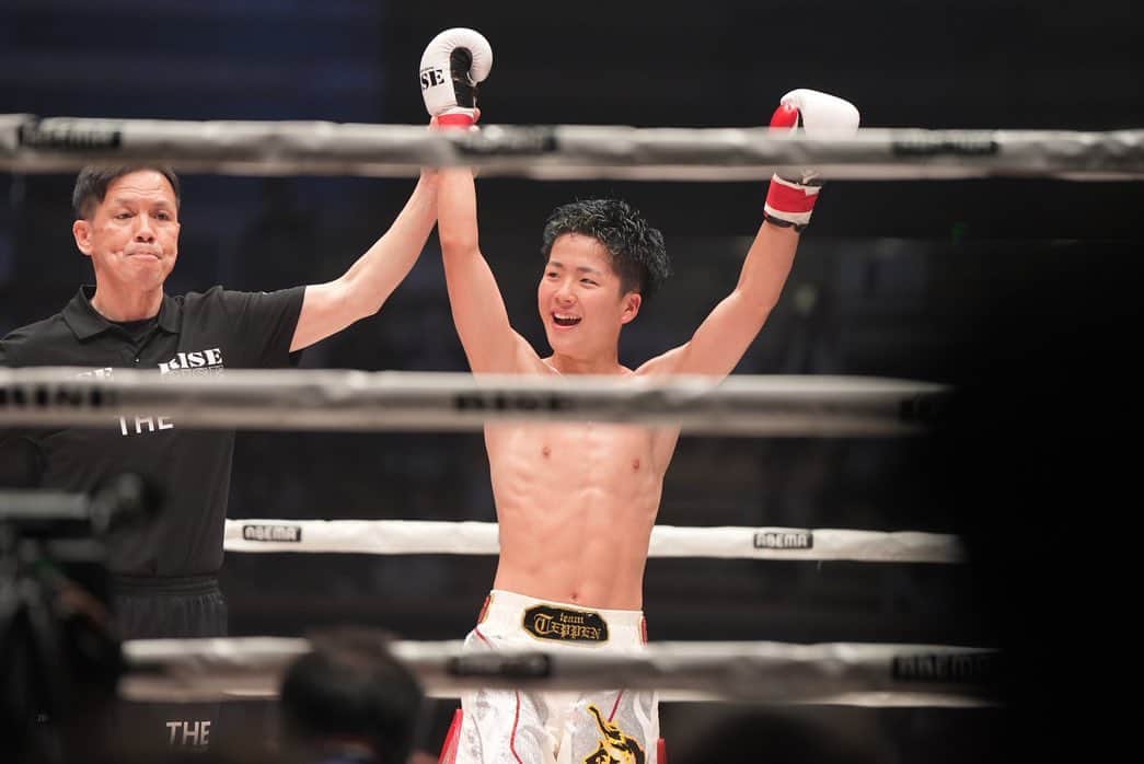 那須川龍心のインスタグラム：「RISE WORLD SERIES   結果は判定で勝つことが出来ました！  この勝ちに満足せず更なる高みを目指して突っ走って行くので  皆さんこれからも応援よろしくお願いします🔥  #rise_ws  #プルスウルトラ」