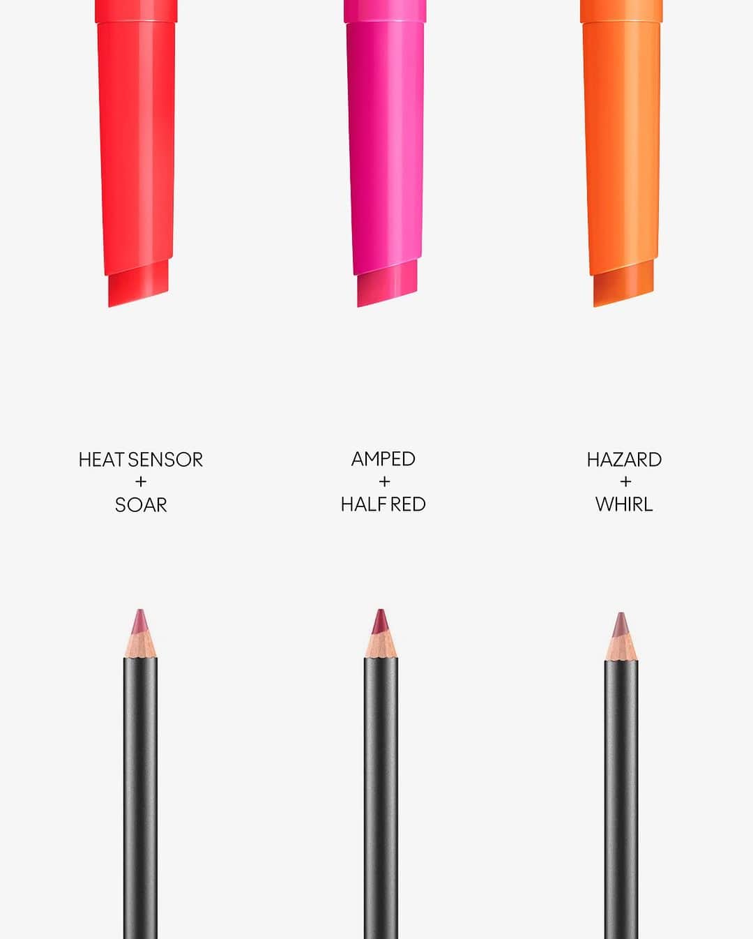 M·A·C Cosmetics BRのインスタグラム：「Gloss Plumping em Stick Squirt + Lápis Delineador Labial = Os melhores amigos dos seus lábios! 💋Combine suas cores favoritas do Gloss Plumping em Stick Squirt com um Lápis Delineador Labial neutro ou super diferente para garantir o visual de lábios volumosos 😍  Conta aqui nos comentários qual a dupla favorita 🥰  Segue a lista dos nossos favoritos:  🖤Gloss Plumping em Stick Squirt na cor Jet + Lápis Delineador Labial na cor BURGUNDY  💚Gloss Plumping em Stick Squirt na cor LIKE SQUIRT + Lápis Delineador Labial na cor CHESNUT 🤎Gloss Plumping em Stick Squirt na cor LOWER CUT + Lápis Delineador na cor LABIAL PLUM ❤️Gloss Plumping em Stick Squirt na cor HEAT SENSOR + Lápis Delineador Labial na cor SOAR  💓Gloss Plumping em Stick Squirt na cor AMPED + Lápis Delineador Labial na cor HALF RED  🧡Gloss Plumping em Stick Squirt na cor HAZARD + Lápis Delineador Labial na cor WHIRL」