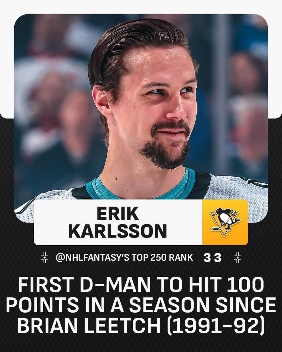 NHLさんのインスタグラム写真 - (NHLInstagram)「@erikkarlsson65 is bringing a lot to the table for the  @penguins. 💪 #FantasyHockey」9月10日 6時07分 - nhl