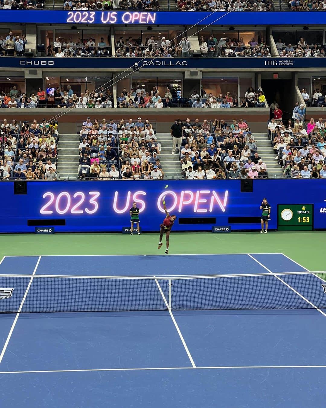 ションダ・ライムズのインスタグラム：「Let’s go, Coco!! @cocogauff #usopen #usopentennis」